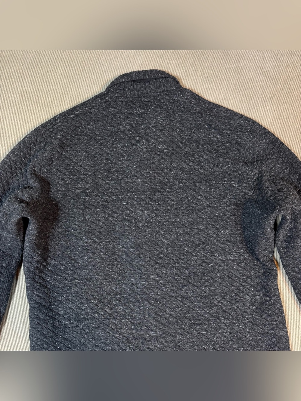 Relwen Bubble Knit Shirt Jacket Mens Large Grey Quilted Button Up Huckberry - Picture 9 of 13